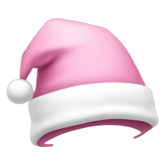 Light pink Santa hat with sparkly snowflakes  sticker