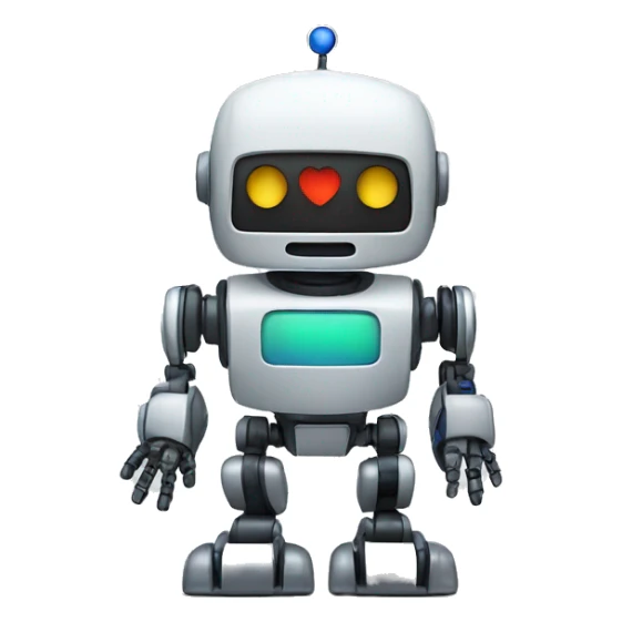 Robot for AI jobseeker  with 4F45DC color elements sticker
