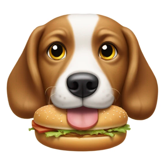 dog eating mcdonald’s sticker