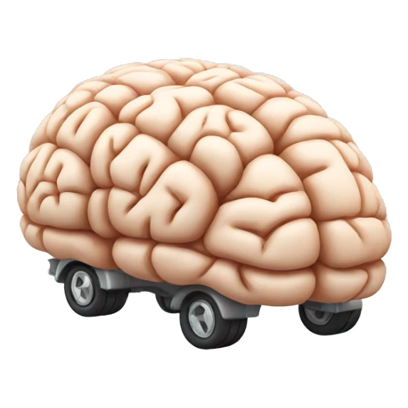 brain in the shape of a car sticker
