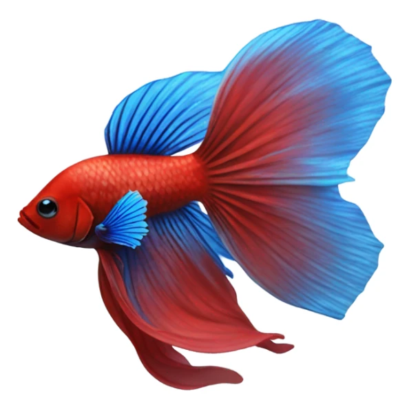 Red betta fish with blue on belly sticker