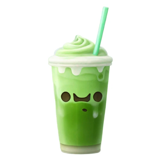 Iced matcha latte sticker