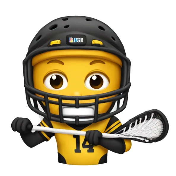 Steeler playing lacrosse sticker