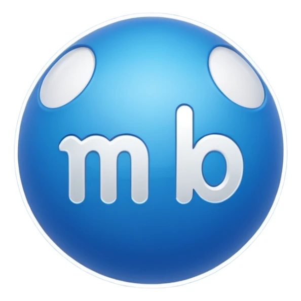 Pull-ball with MB written in the circle in on it sticker