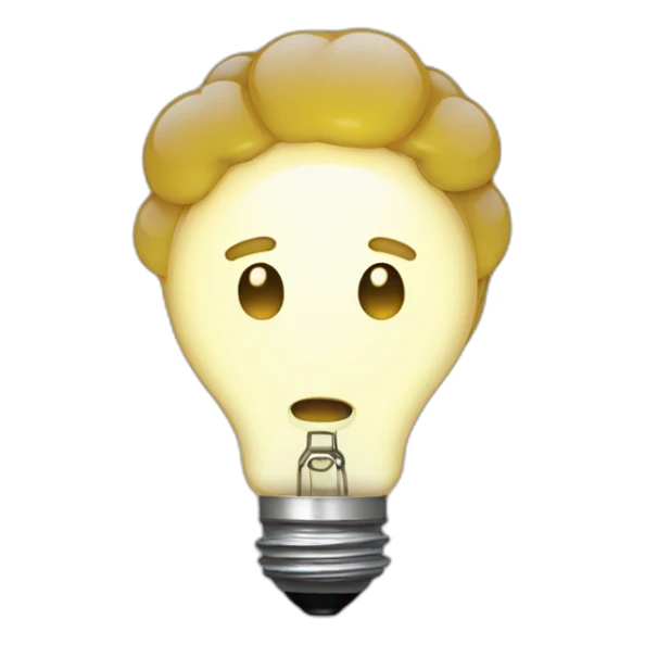 person with a light bulb in his head sticker