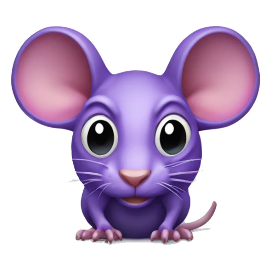Purple Three Eyed Rat With Two Short Horns sticker