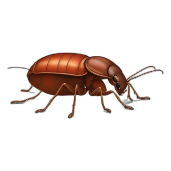 bedbug with long hair and Telefon sticker
