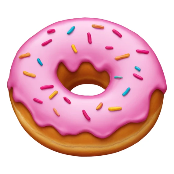 donut with pink frosting sticker