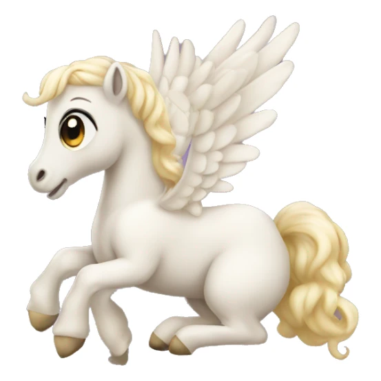 crème Baby Pegasus sitting  sticker