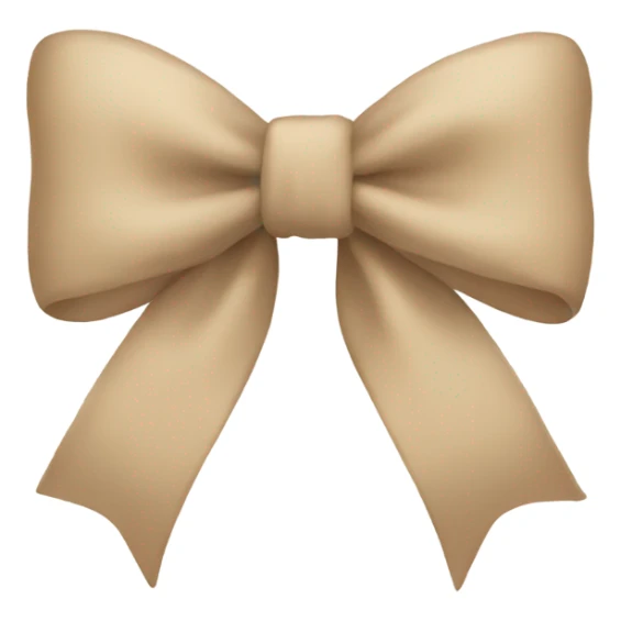 Beige bow sticker