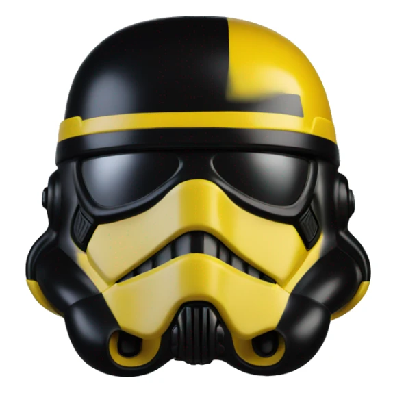 Black and yellow stormtrooper helmet  sticker