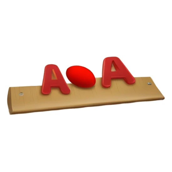  ruler with a red kiss marking on it  sticker