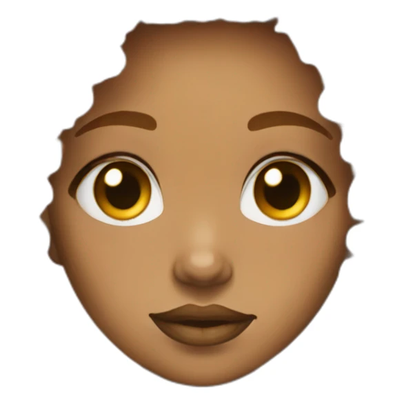 Light skin girl afro orange cry sticker