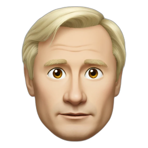 Vladmir Putin with thick hair sticker