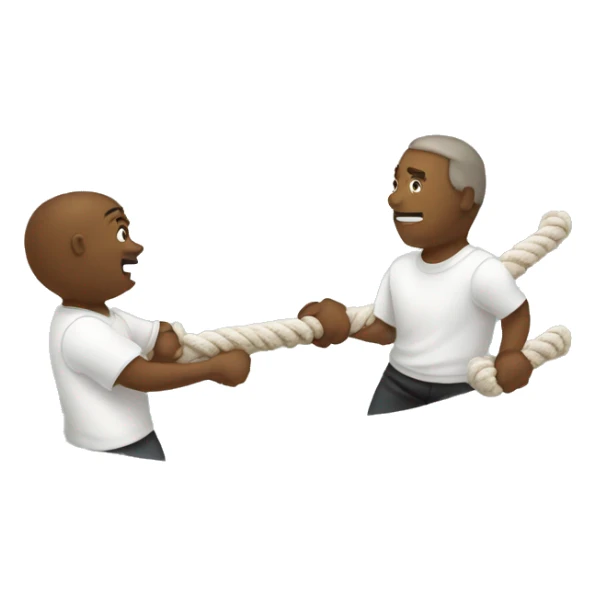 tug-of-war, White sticker