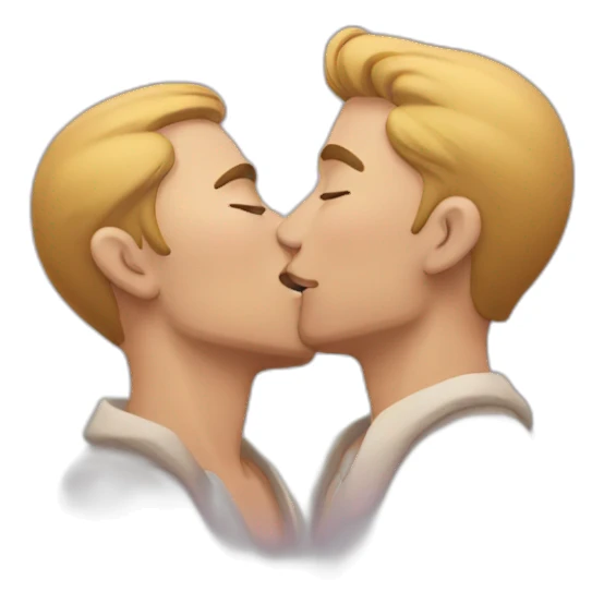 gay kiss sticker