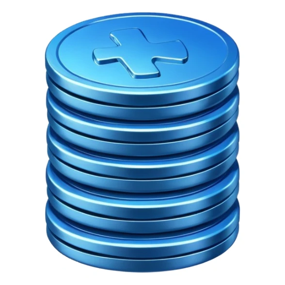 blue coins credit package sticker