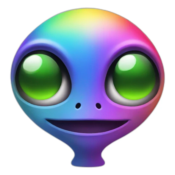 raindow alien sticker
