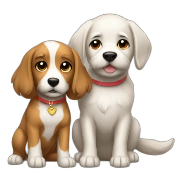 dog with wife sticker