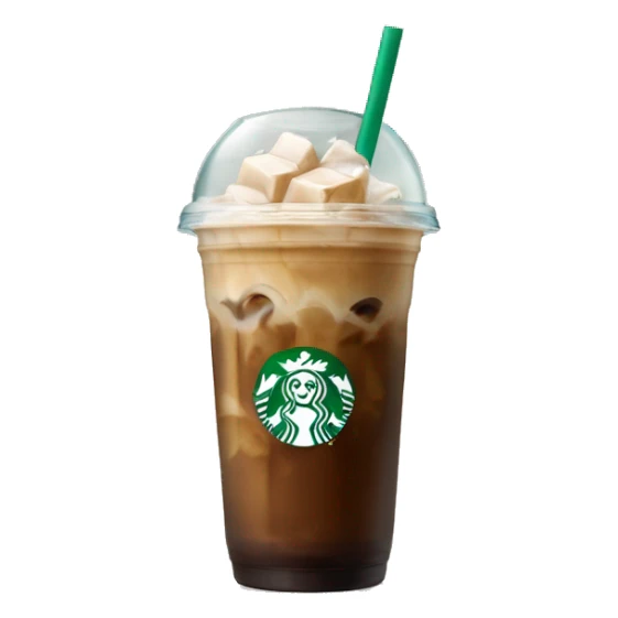 Starbuck ice coffee with ice cubes sticker