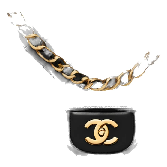 Chanel black Classic flap bag medium with gold hardware sticker