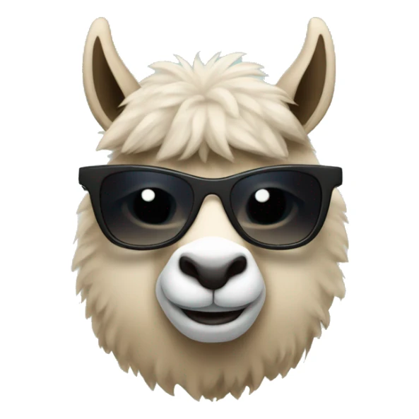an alpaka wearing sunglasses sticker
