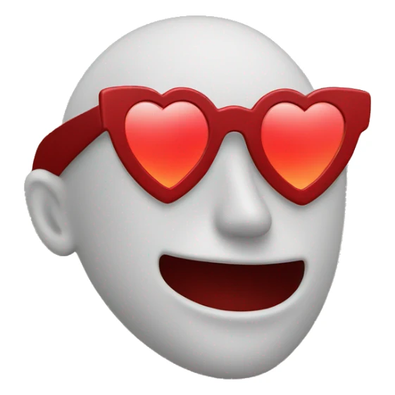 red heart-shaped sunglasses  sticker