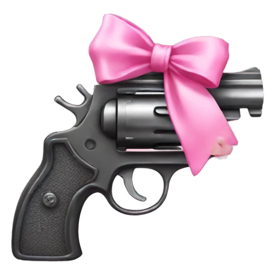 pink pistol with  pink bow sticker
