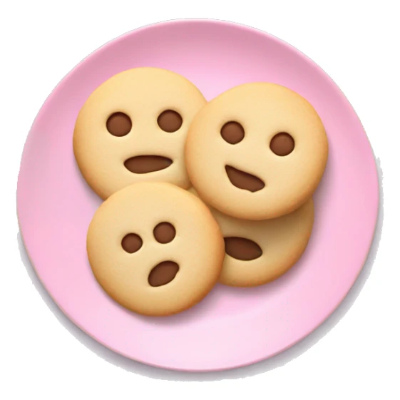 Sugar cookies on light pink plate  sticker