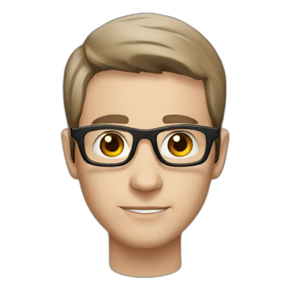 cooker-man-glasses-brown-eyes sticker