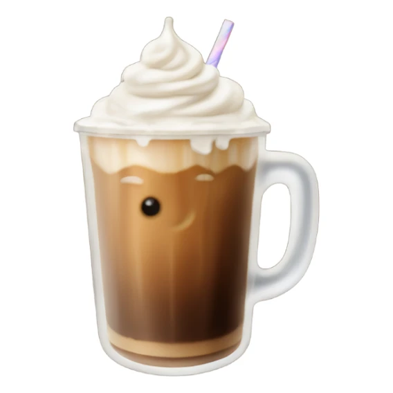 Iced coffee no whipped cream  sticker