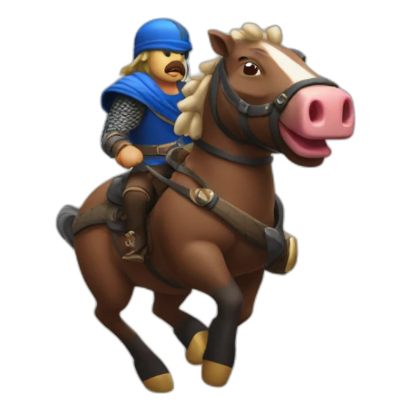hog-rider-clash-royAL WITH BLACK HEAD sticker