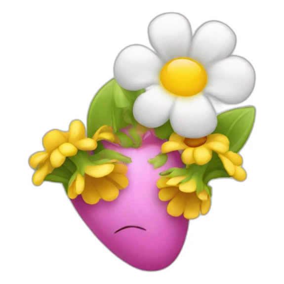 emoji that vomits flowers sticker