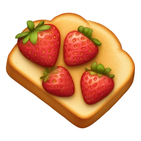 toast with strawberries ontop sticker