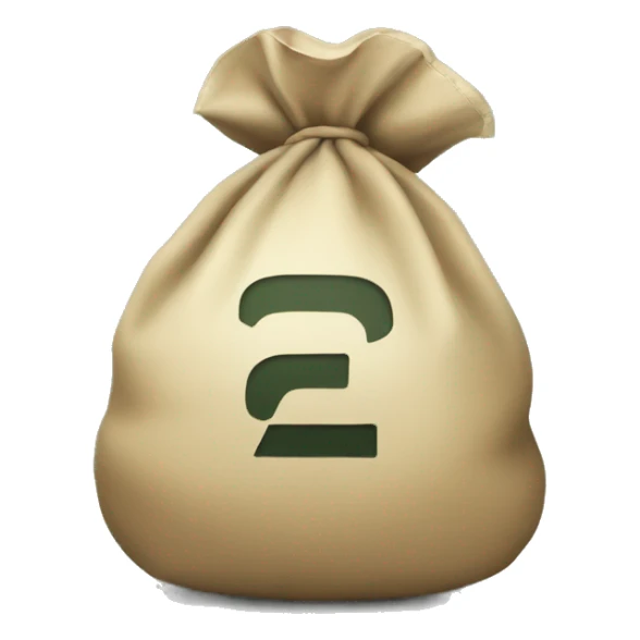 money bag with a ruble sign sticker