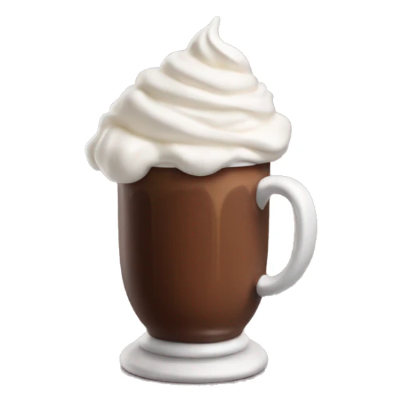 Hot chocolate with whipped cream sticker