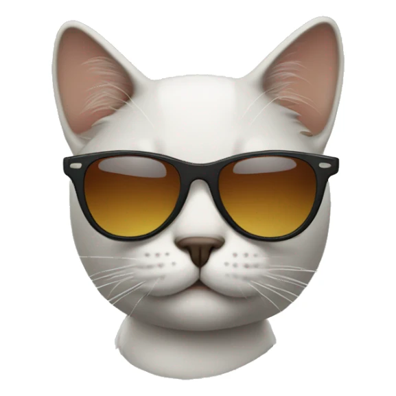 Cat with sunglasses sticker
