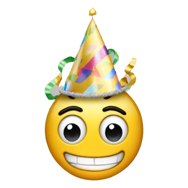 dollar in a birthday party hat sticker