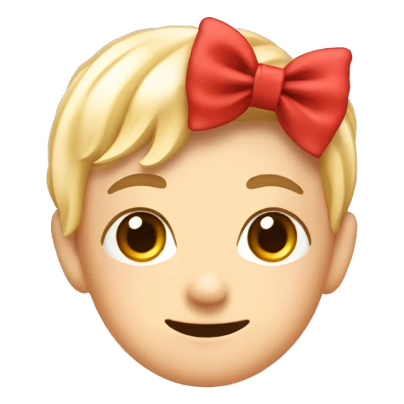 The finger with a cute bow on top￼ sticker