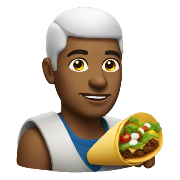 Dominican Man with taco sticker
