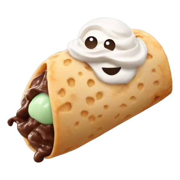Ice cream burrito sticker