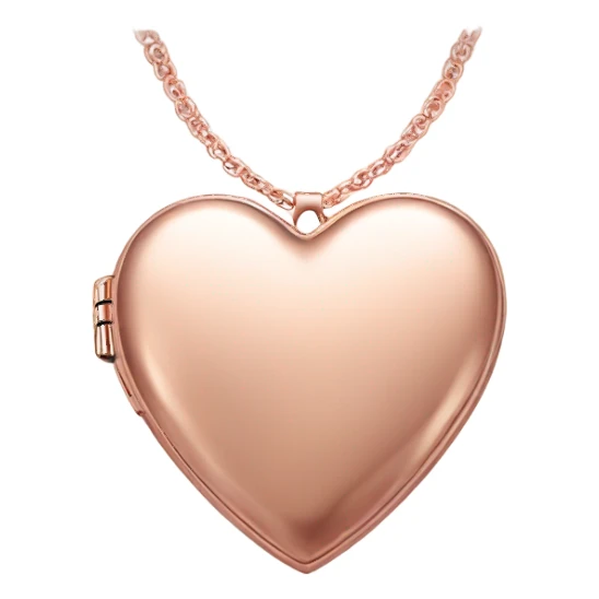 rose gold heart shaped locket sticker