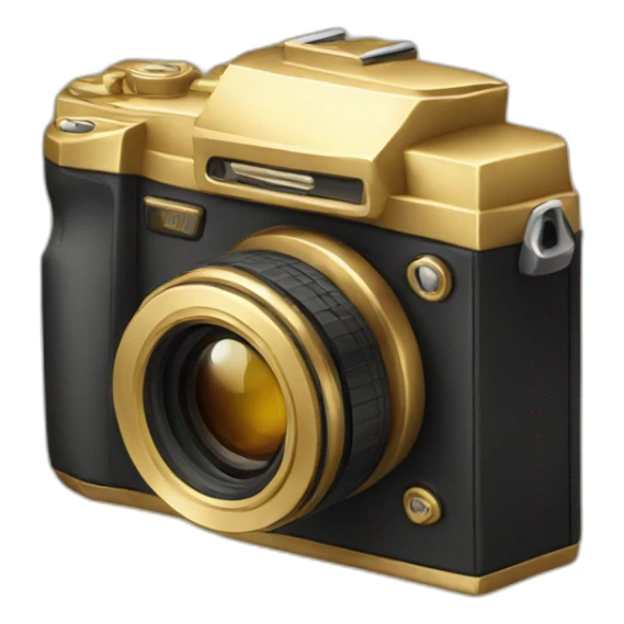 Gold camera  sticker