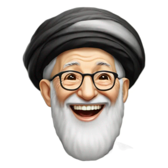 Ayatollah Seyyed Ali Khamenei laughing sticker