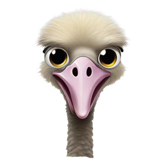 Ostrich burying its head in sand sticker