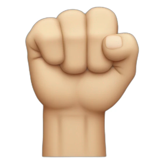 Fist where thumb is tucked into hand sticker