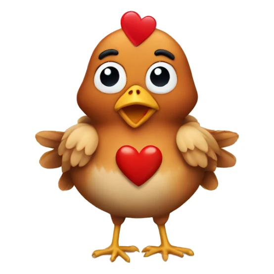 CHICKEN WITH HEART sticker