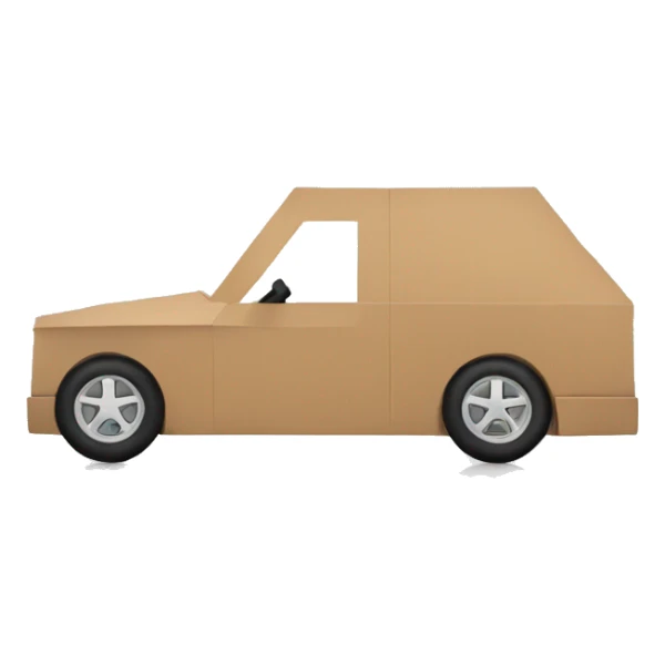 Cardboard car sticker