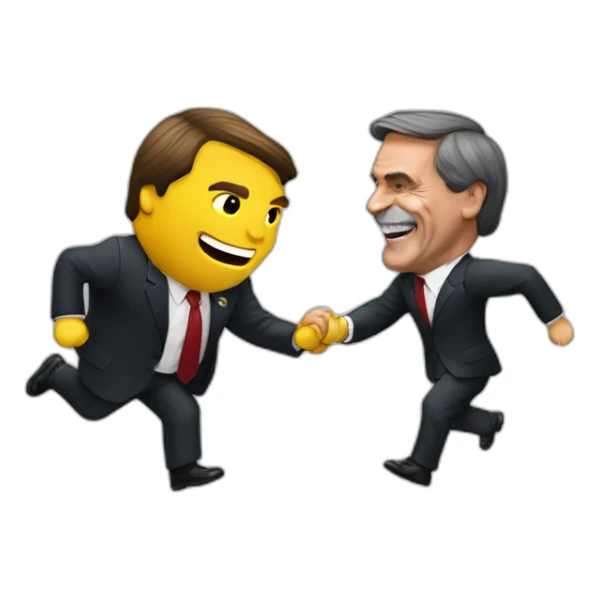 bolsonaro batendo no lula sticker