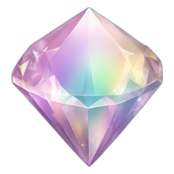 Pastel iridescent rainbow crystal diamond sticker